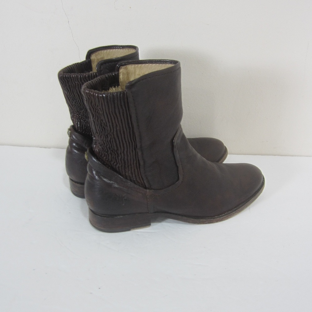 Frye Short Boots Womens 7M Dark Brown Leather